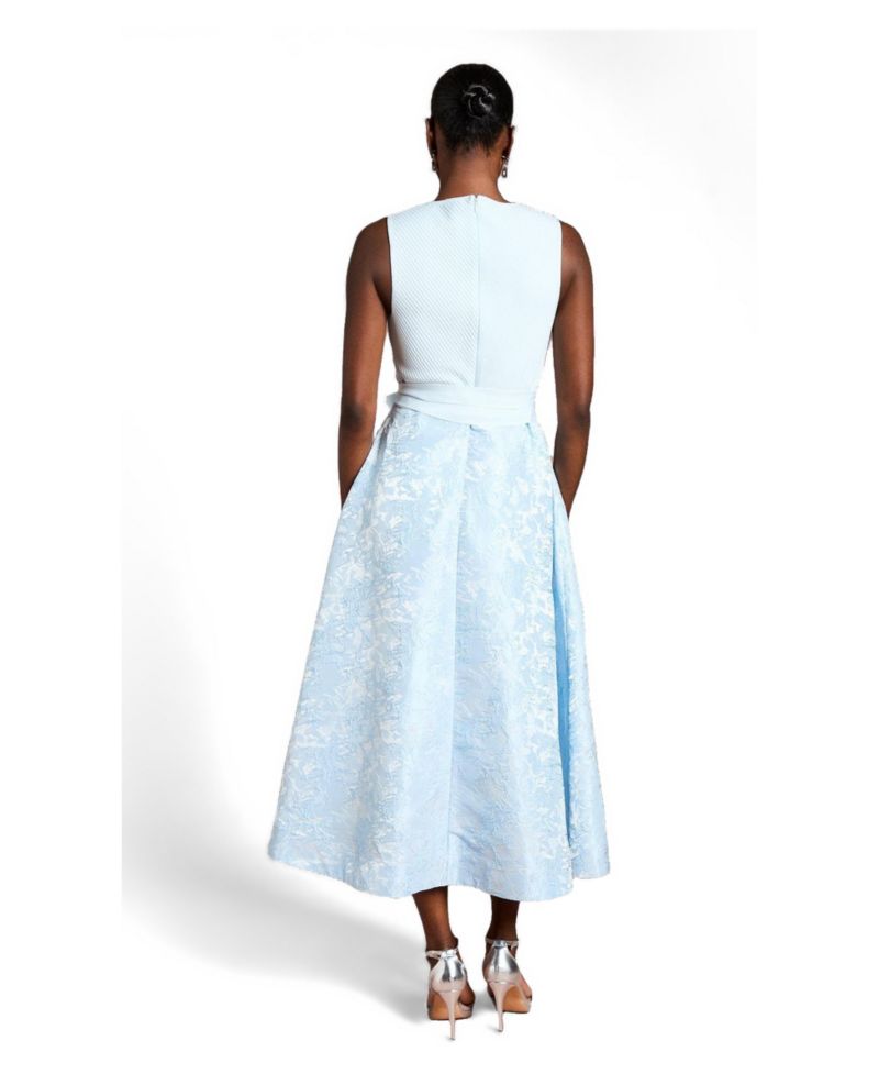 Women's V-Neck Sleeveless A-Line Midi Dress