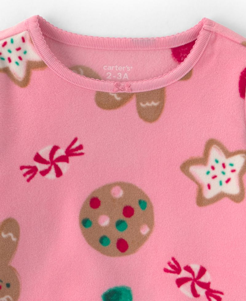 Girls' 4-16 Holiday Loose-Fit Long-Sleeve Nightgown and Doll Nightgown, 2-Piece Set