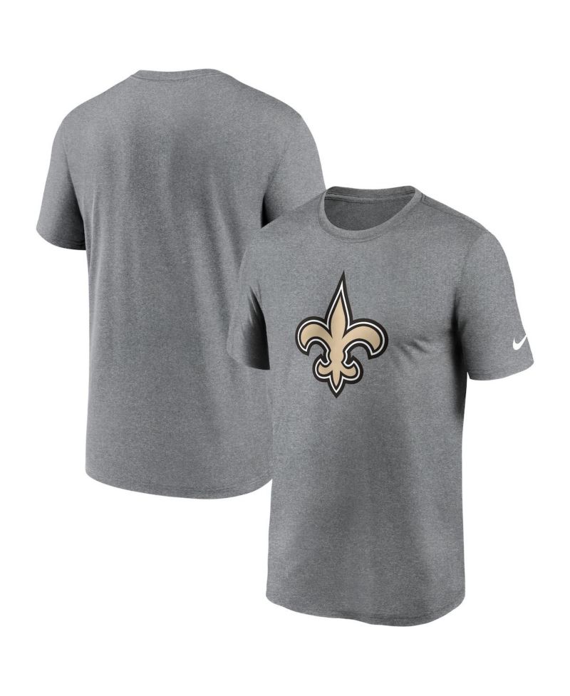 Men's Heather Charcoal New Orleans Saints Primetime Legend Logo Performance T-Shirt