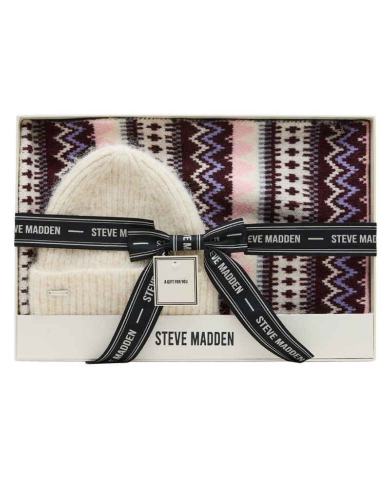 Women's Fair Isle Beanie and Scarf Set