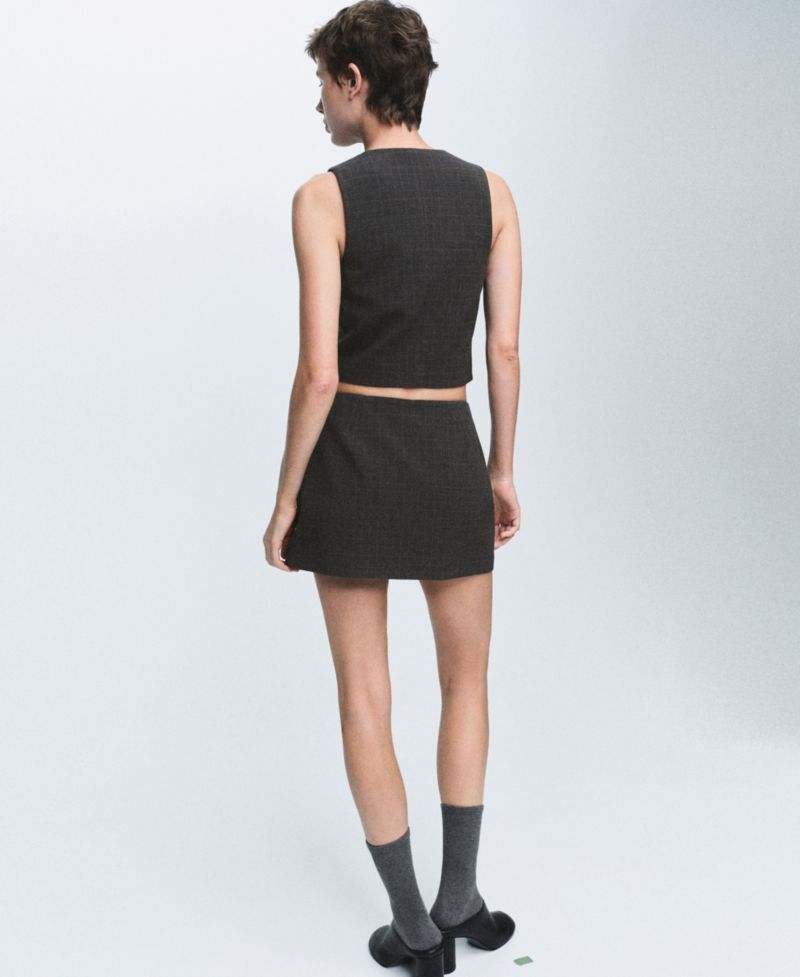 Women's Check Suit Vest