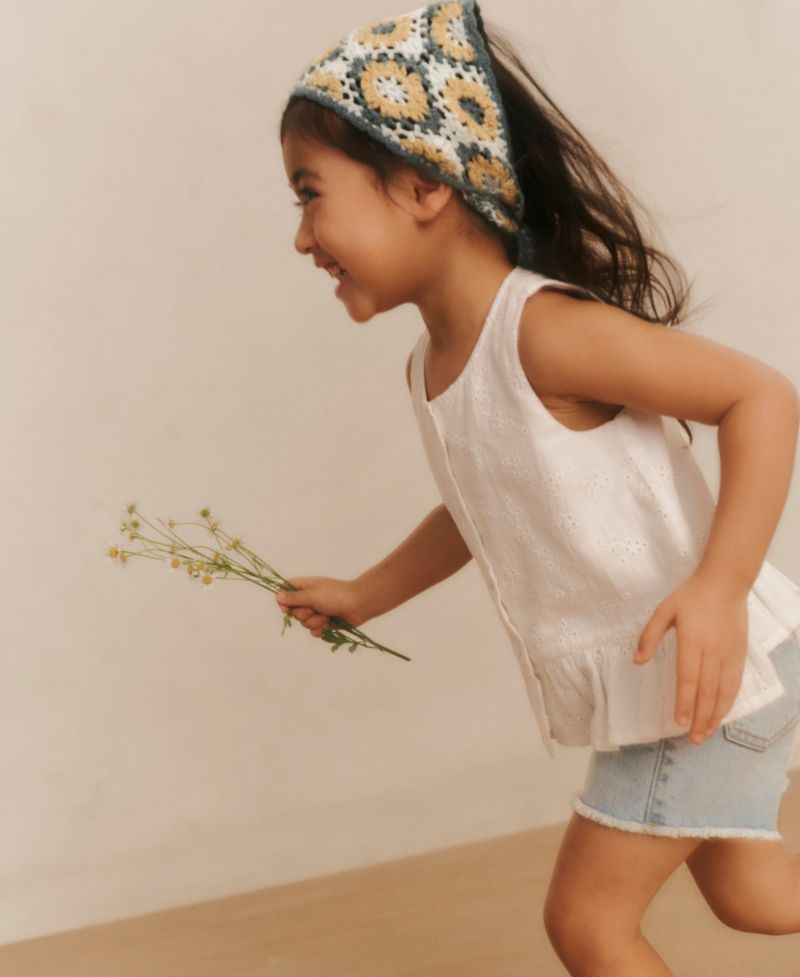 Toddler Girls' 2T-5T Bow Cherry Denim Shorts