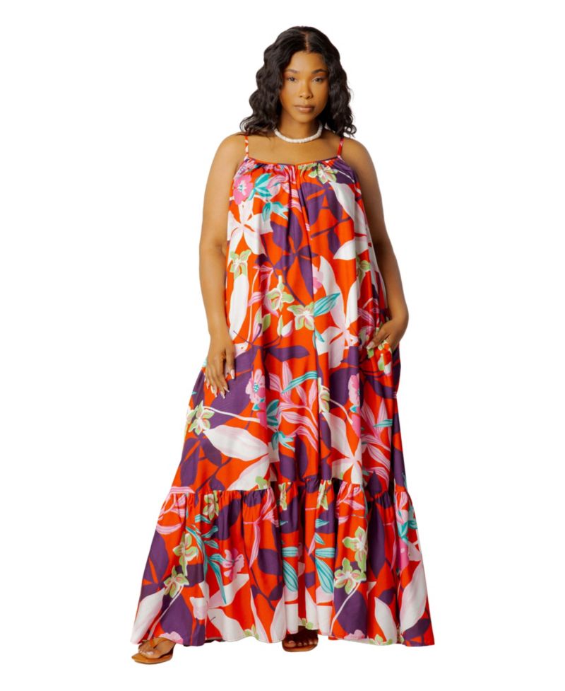 Women's Floral Voluminous Maxi Dress