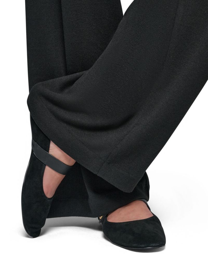 Women's Wide-Leg Flat Front Pull-On Pants