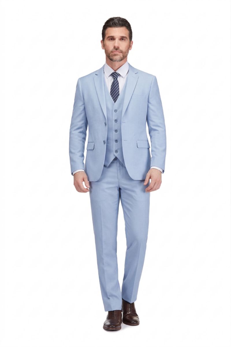 Men's 3-Piece Premium Vested 3-Piece Slim Fit Suit