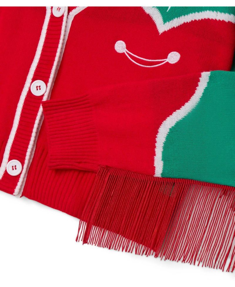 Women's Christmas Cowgirl Cropped V-Neck Cardigan