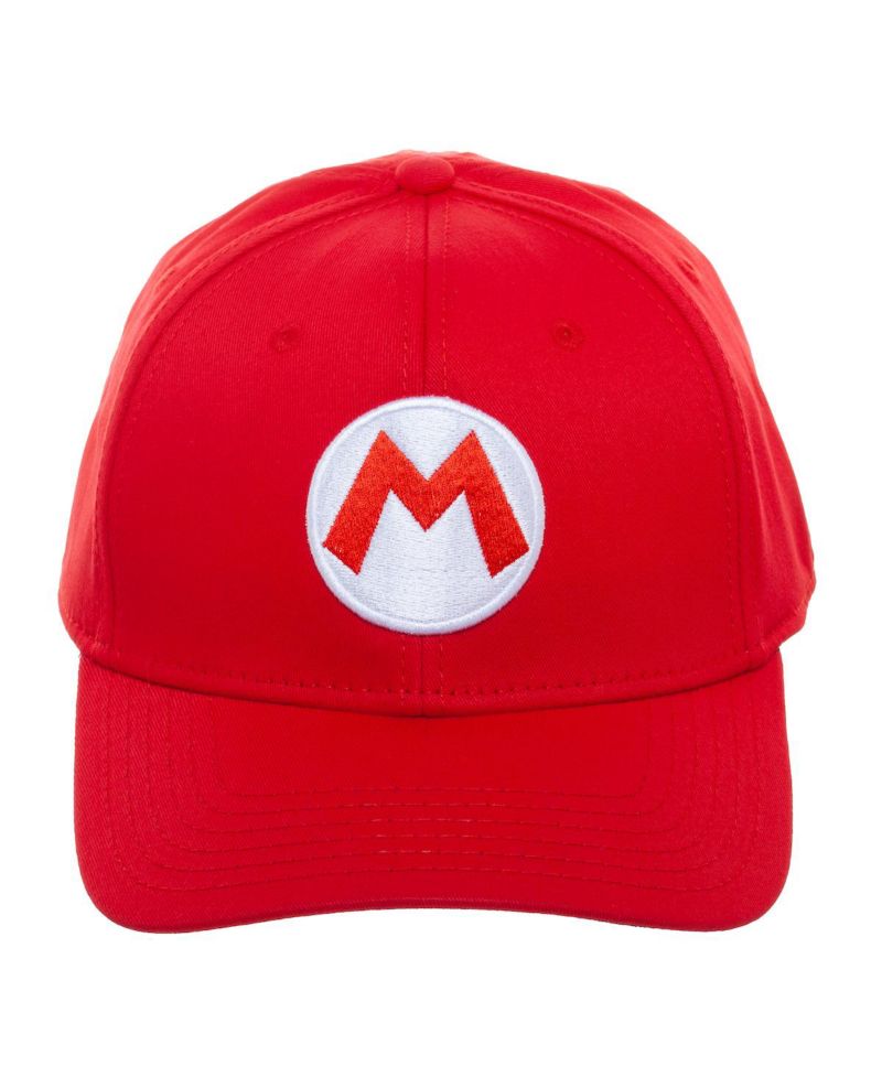Men's Bros Mario Red Flex Fit Hat