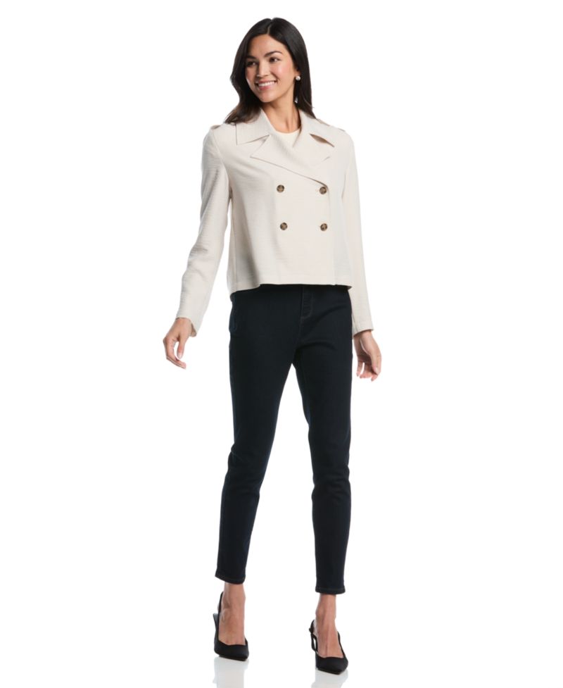 Petite Long Sleeve Trench Jacket
