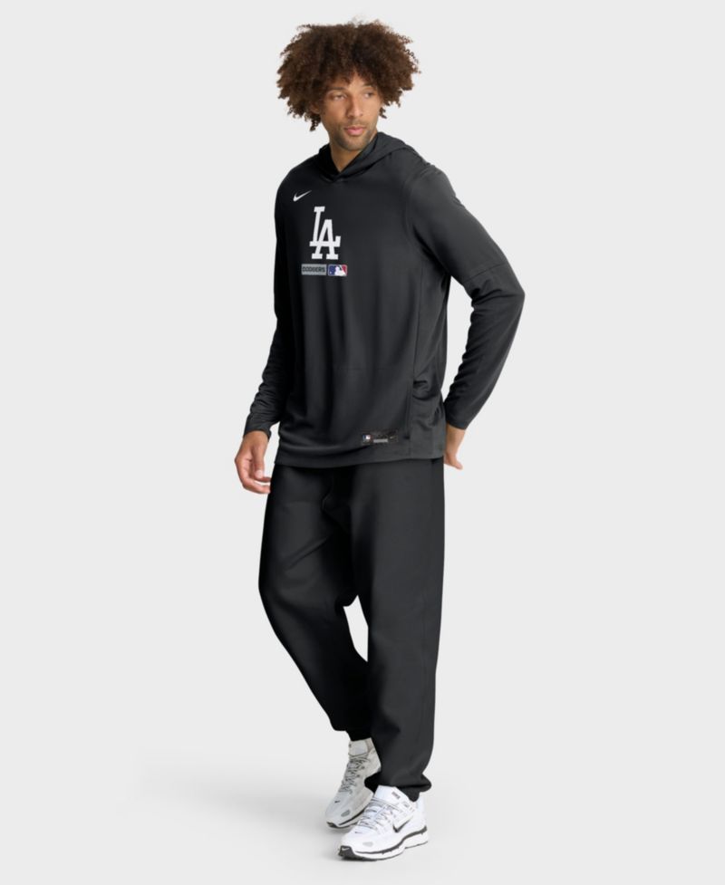 Men's Black Los Angeles Dodgers Authentic Collection Dri-FIT Long Sleeve Hoodie