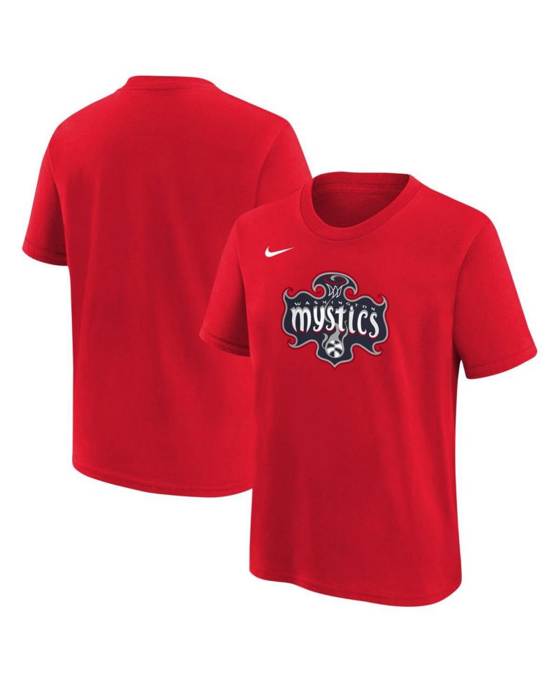 Big Boys and Girls Red Washington Mystics Essential Logo T-Shirt