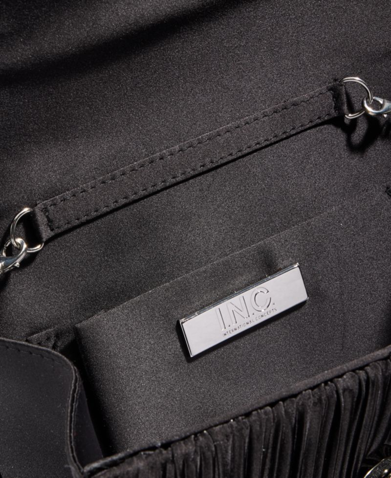 Caitlin Pleated Satin Clutch