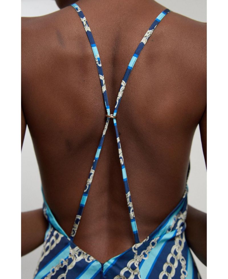 Women's Chain Print Maxi Dress