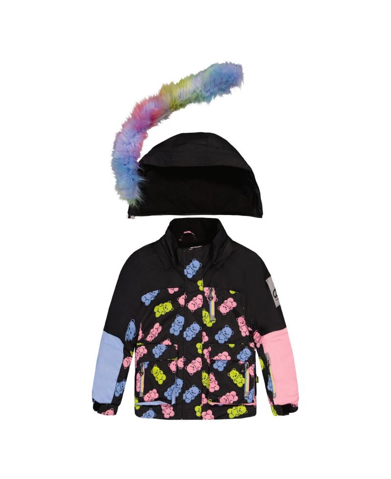 Little and Big Girl (6-14) Two Piece Play Snowsuit Gummy Bear Print