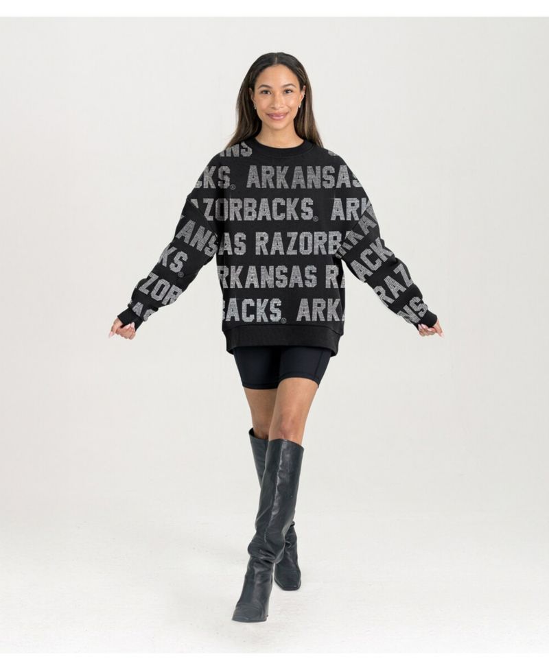 Women's Black Arkansas Razorbacks Hype Era Sweatshirt