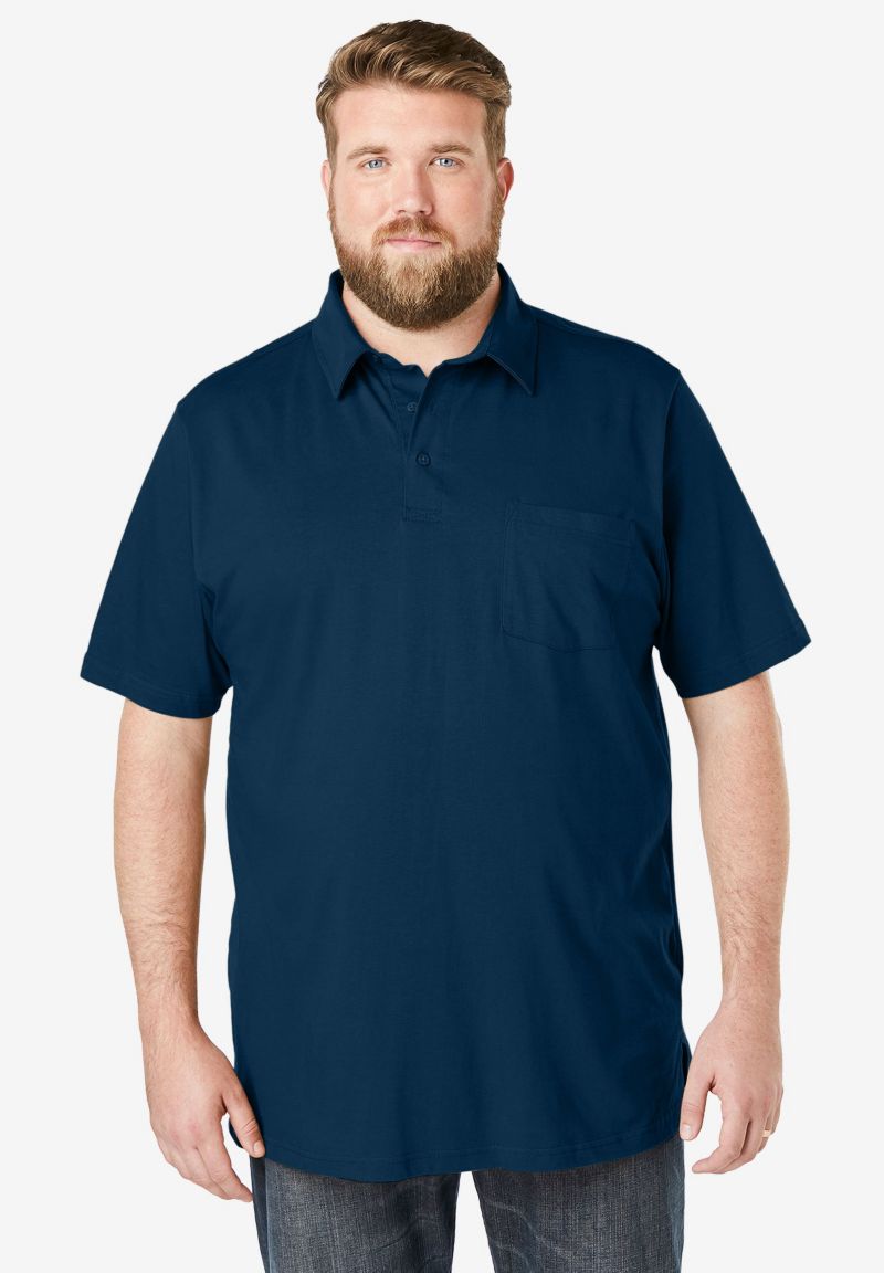 Men's Shrink-Less Lightweight Longer-Length V-neck T-shirt