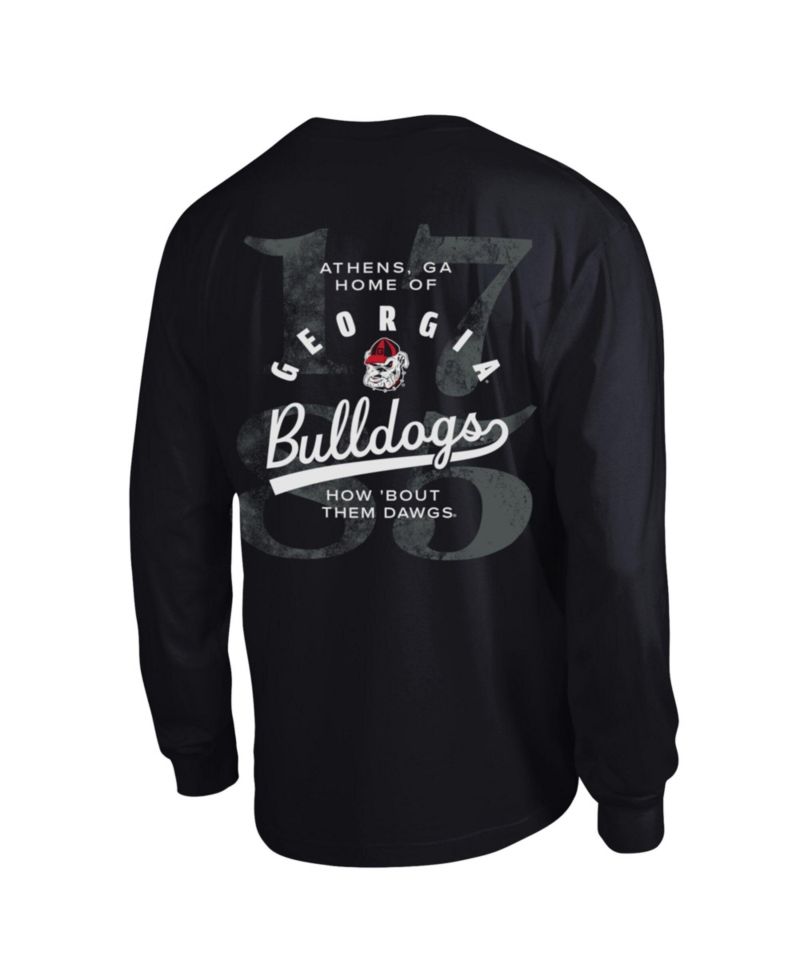 Men's Black Georgia Bulldogs Laminated All-Star Long Sleeve T-Shirt