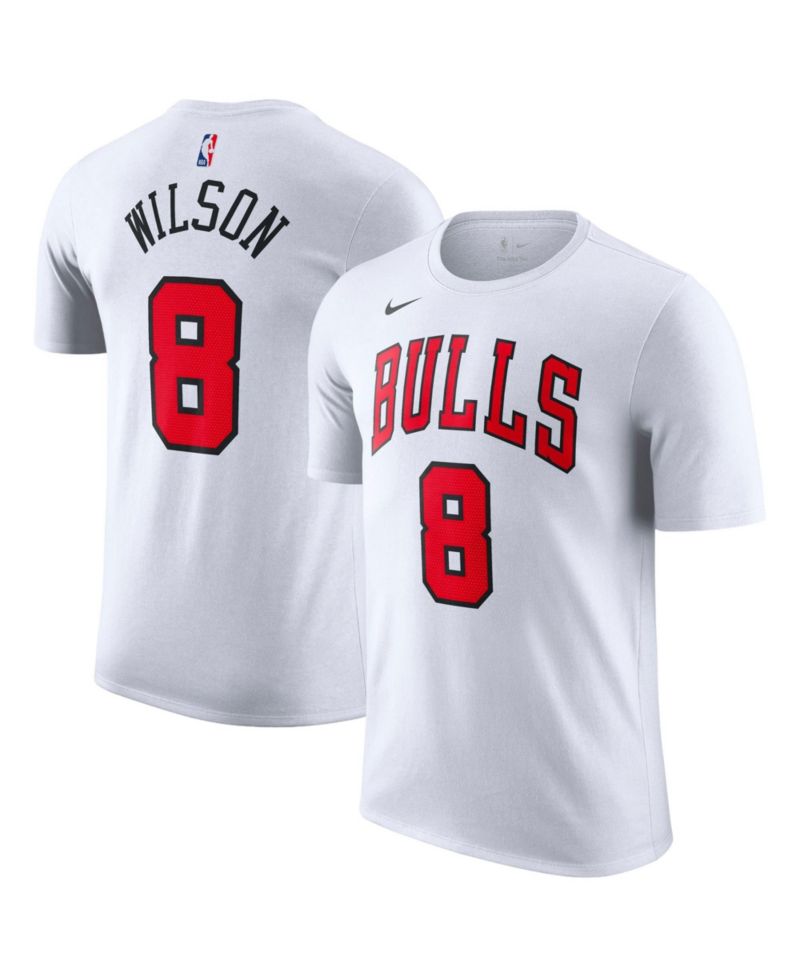 Men's and Women's Caleb Wilson White Chicago Bulls Association Edition Name & Number T-Shirt