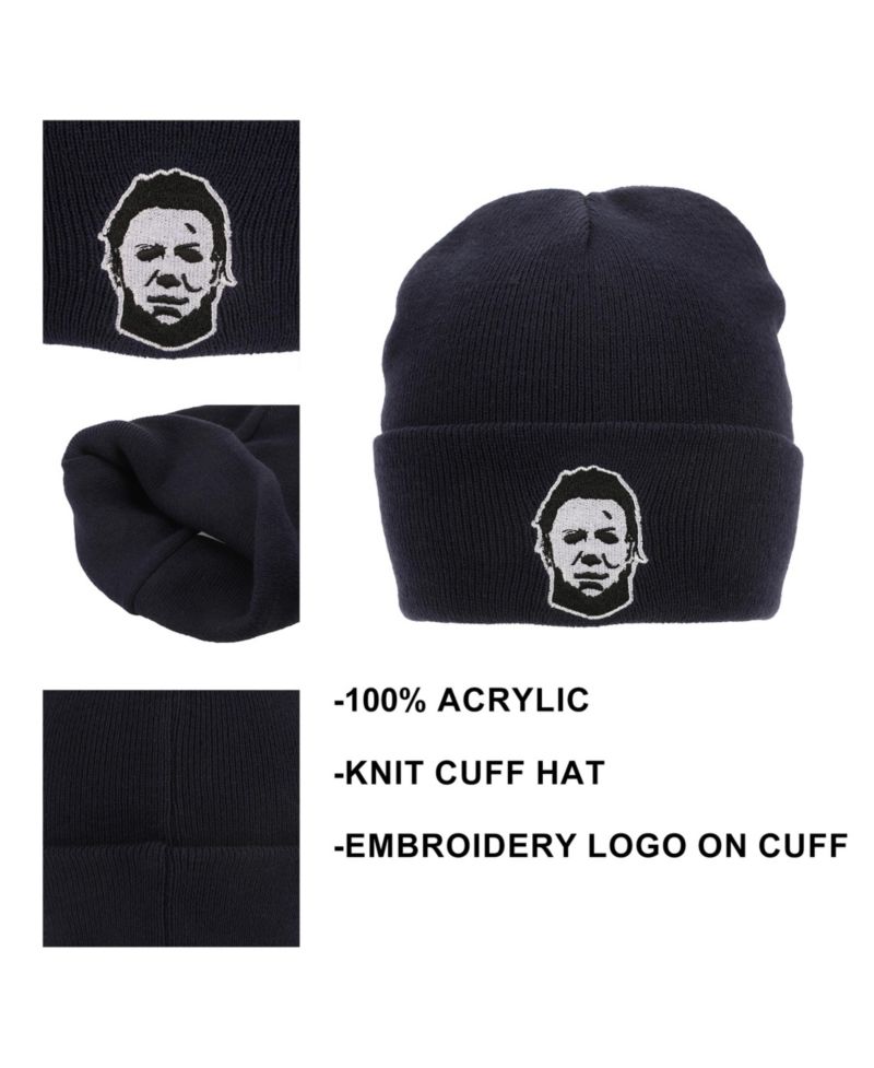 Men's John Carpenter s Michael Myers Navy Cuff Beanie.