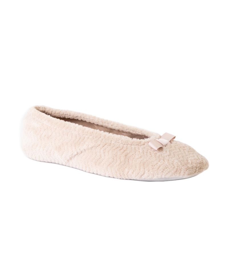 Women's Chevron Micro Terry Ballerina Slipper