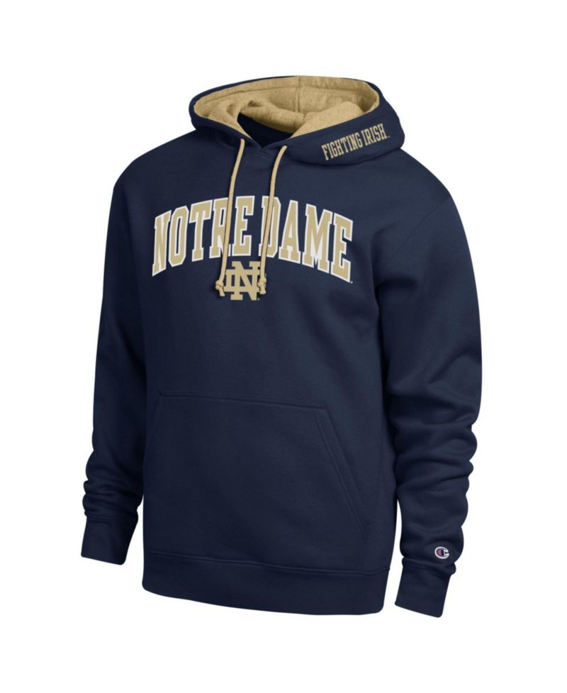 Men's Navy Notre Dame Fighting Irish Arch Tackle Twill Hoodie