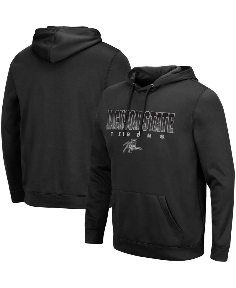 Men's Black Jackson State Tigers Blackout 3.0 Pullover Hoodie