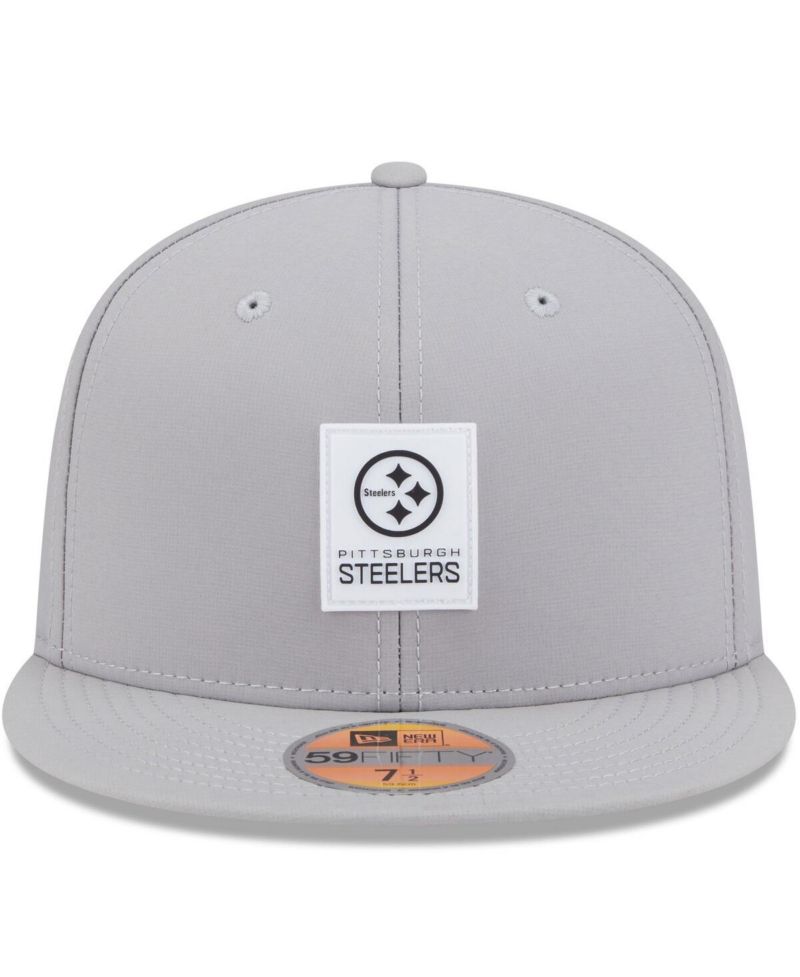 Men's Gray Pittsburgh Steelers 2025 Sideline 59FIFTY Fitted Hat