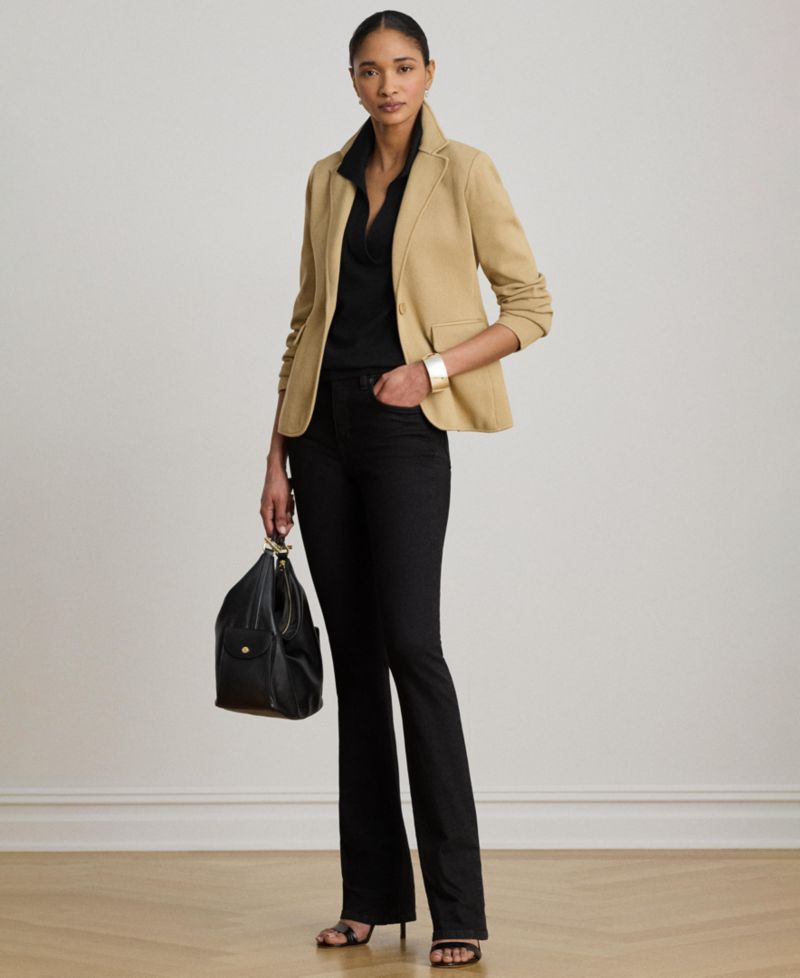 Petite Cotton-Blend Sweater Blazer