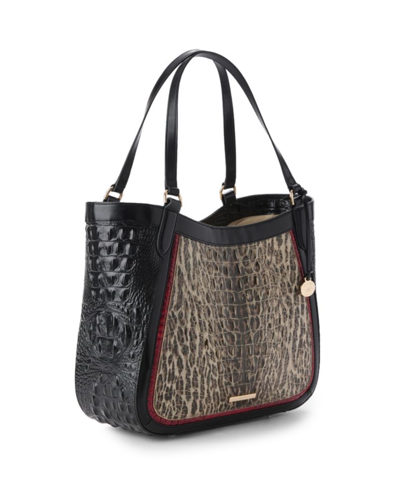 Aliza Ocelot Calgary Large Leather Tote Handbag