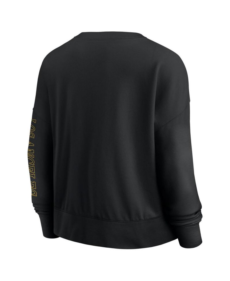 Women's Black Los Angeles Lakers Oversized Game Day Pullover Sweatshirt