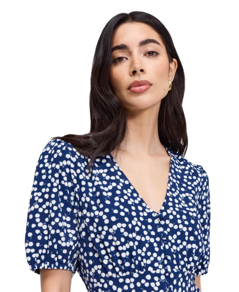 Women's Ensley Floral Empire-Waist Puff-Sleeve Dress