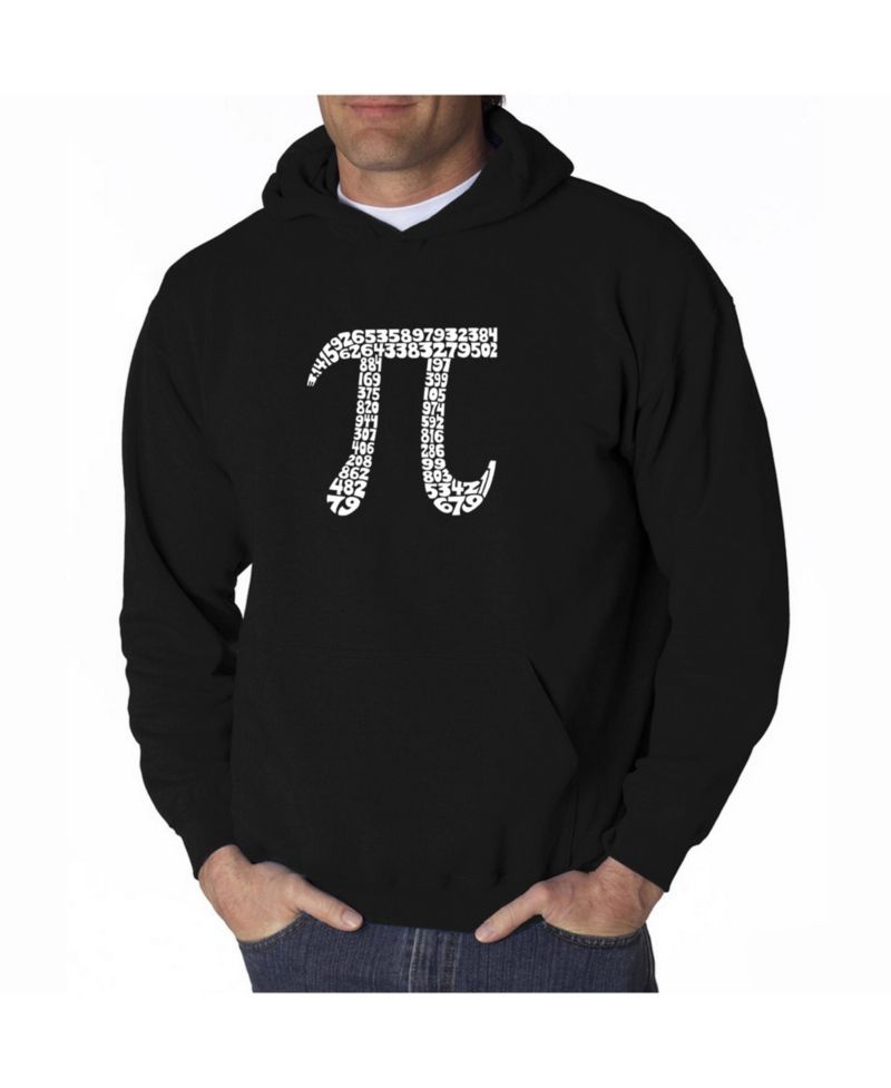 Men's Word Art Hooded Sweatshirt - 100 Digits of Pi
