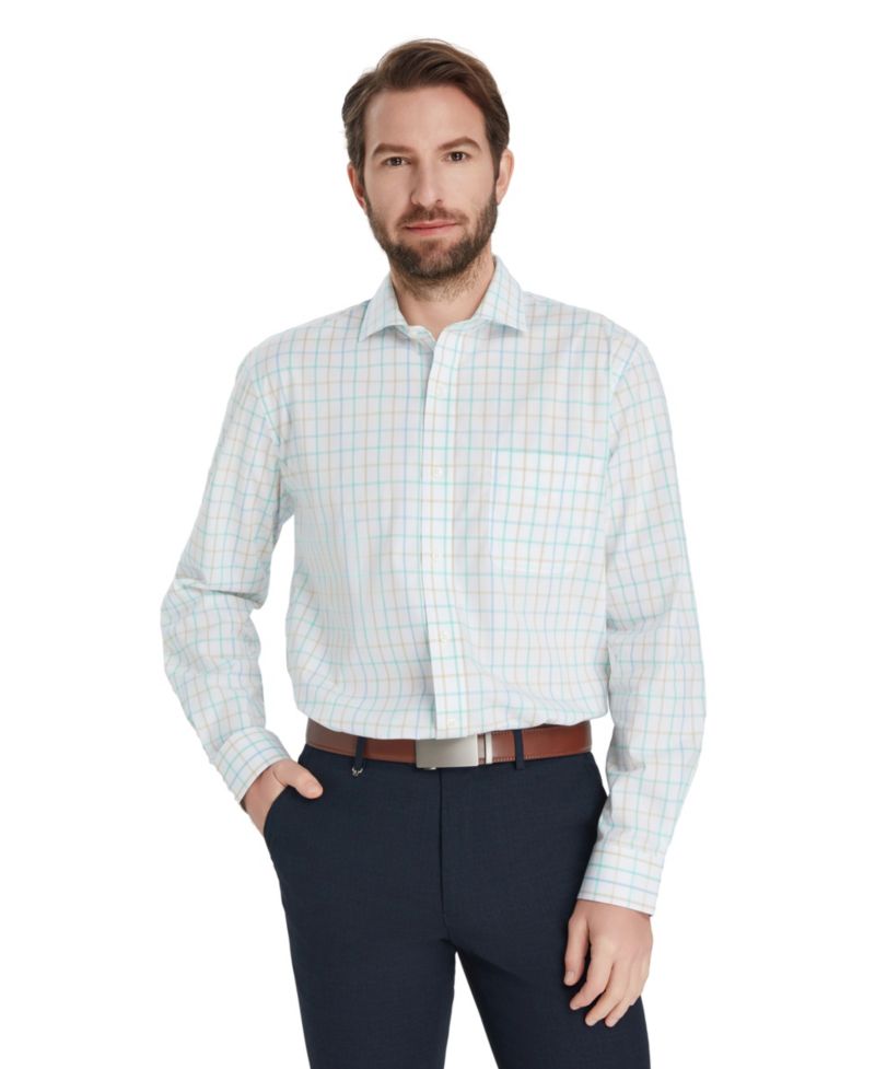 Men's Windowpane Plaid Shirt