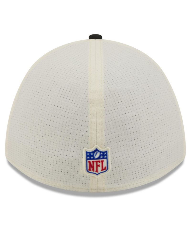 Men's Cream/Black Las Vegas Raiders 2026 NFL Training Camp 39THIRTY Flex Hat