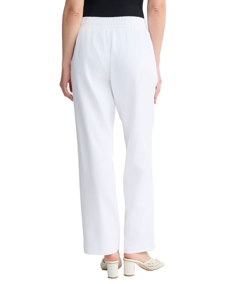 Petite Pull-On Linen Drawstring Pants