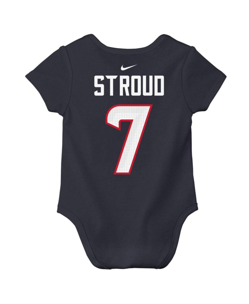 Baby Boys and Girls C.J. Stroud Navy Houston Texans Name & Number Bodysuit