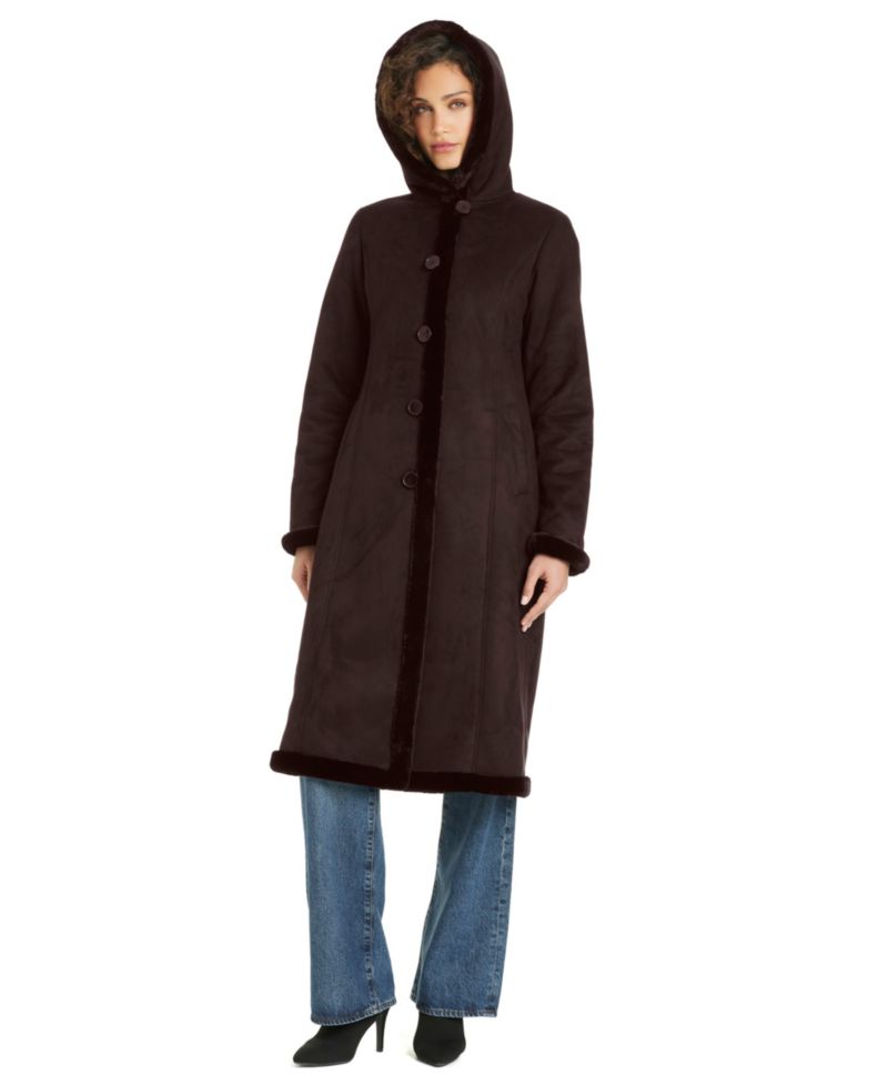 Women's Maxi Faux Shearling Coat