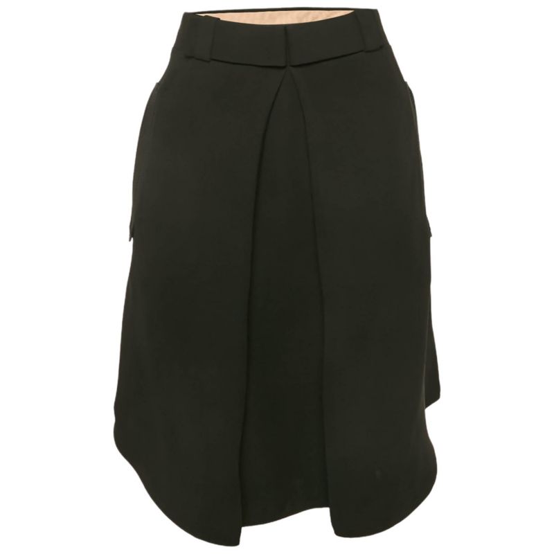Women's Pre-Owned Chloandeacute Black Silk Pleated Short Skirt