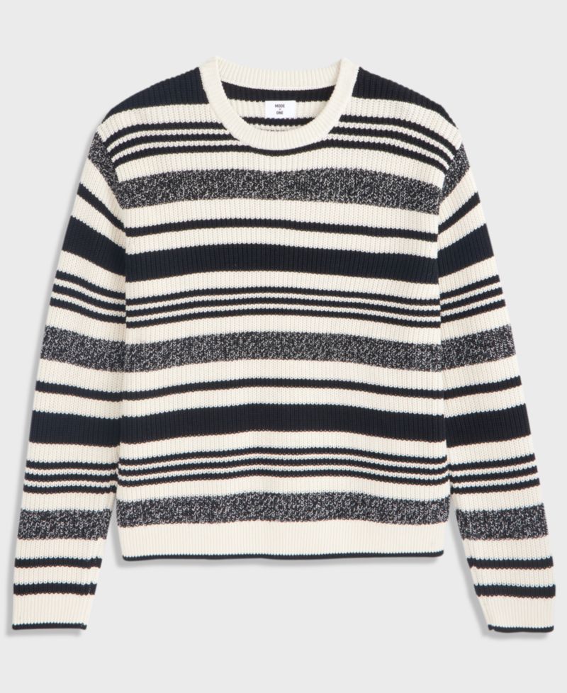 Men's Striped Relaxed-Fit Crewneck Sweater