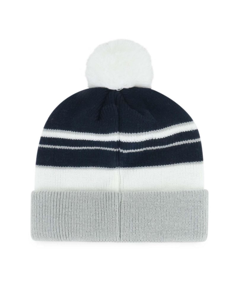 Big Boys and Girls Navy Dallas Cowboys Peewee Cuffed Knit Hat with Pom