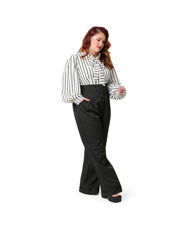 Plus Size High Waist Women's Trouser