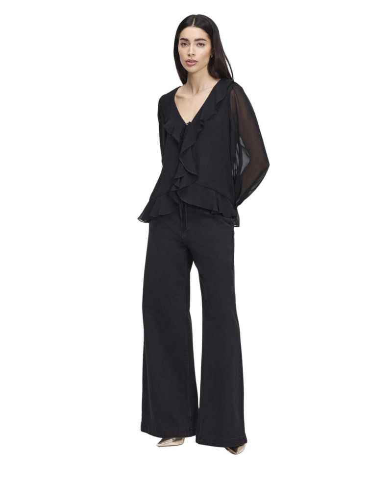 Women's Jannelle Sheer Long-Sleeve Blouse