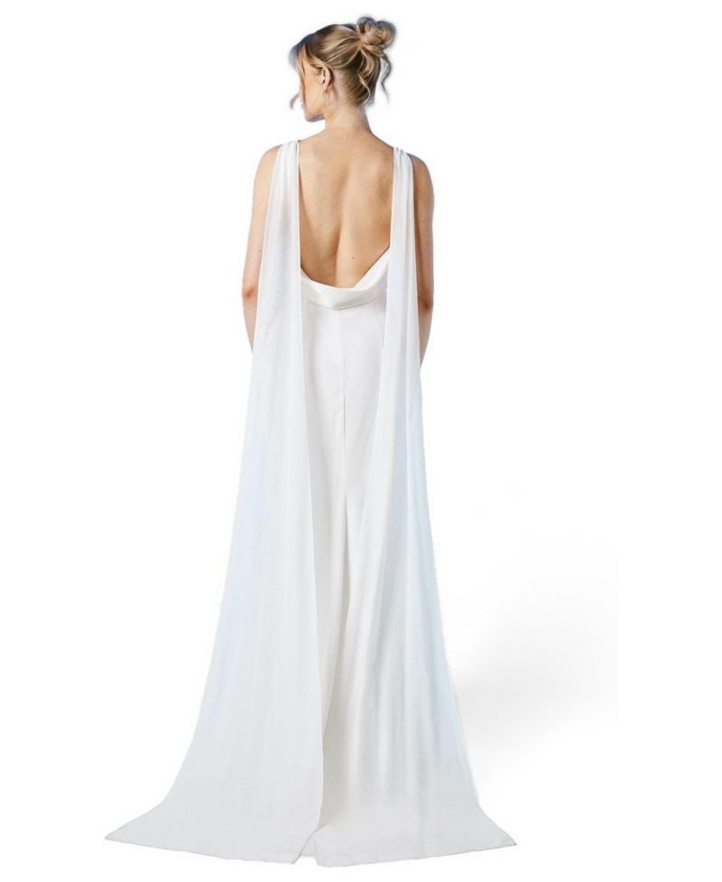 Women's Chiffon Cowl Neck Maxi Dress