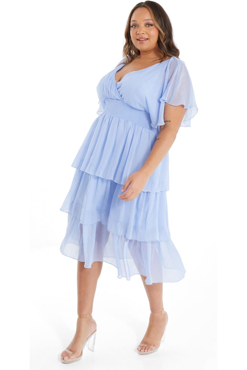 Women's Plus Size Chiffon Midi Dress
