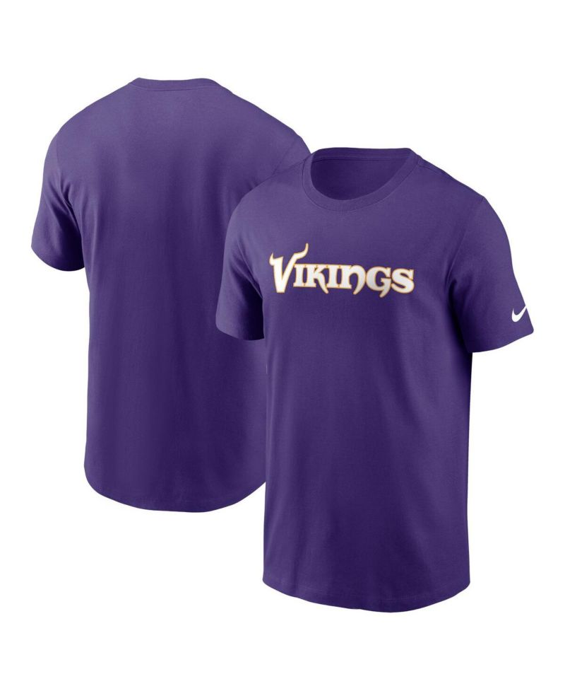 Men's Purple Minnesota Vikings Primetime Wordmark Essential T-Shirt