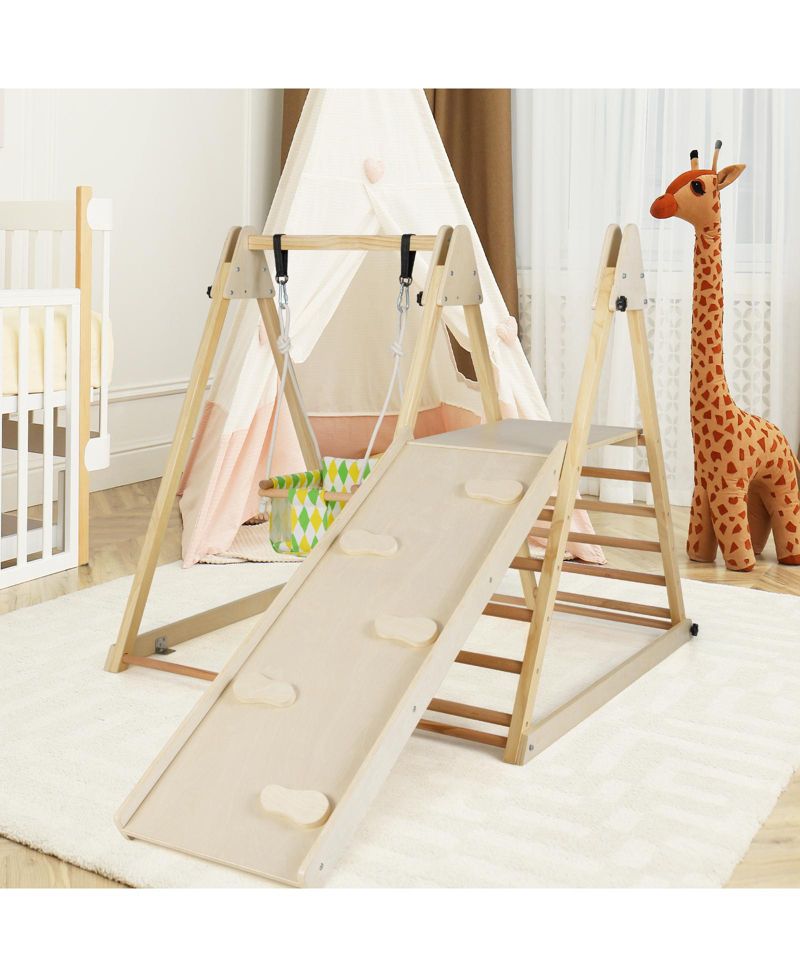 4-in-1 Indoor Jungle Gym with Baby Swing