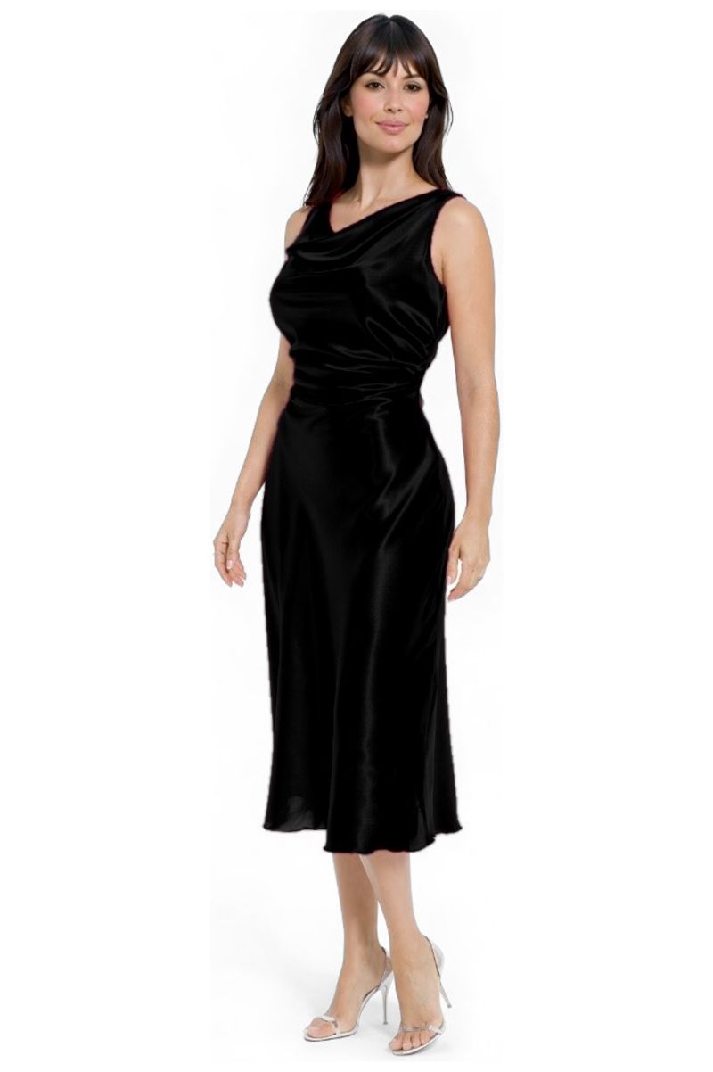 Women's Satin Cowl Maxi Dress