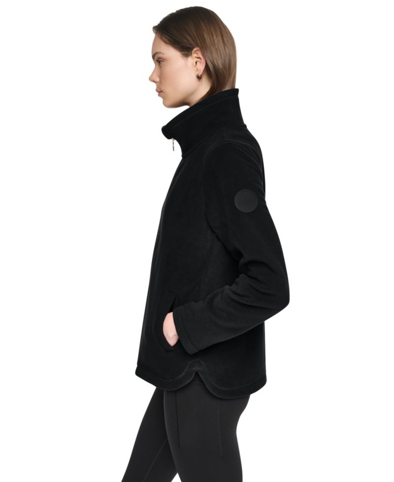 Women's Fleece Curved-Hem Zip-Up Jacket
