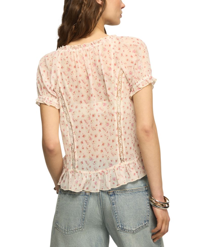 Women's Flowy Ruffled Swing Top