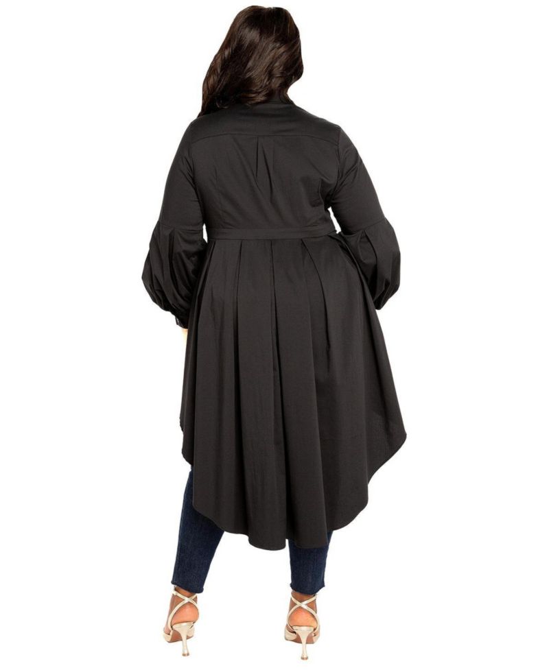 Plus Size High-low Peplum Blouse
