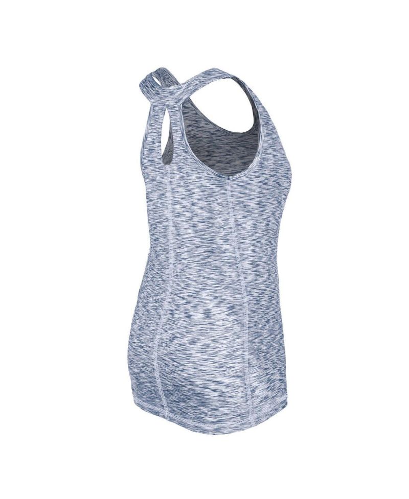Women's Navy Houston Astros Space Dye Keyhole Back Tank Top
